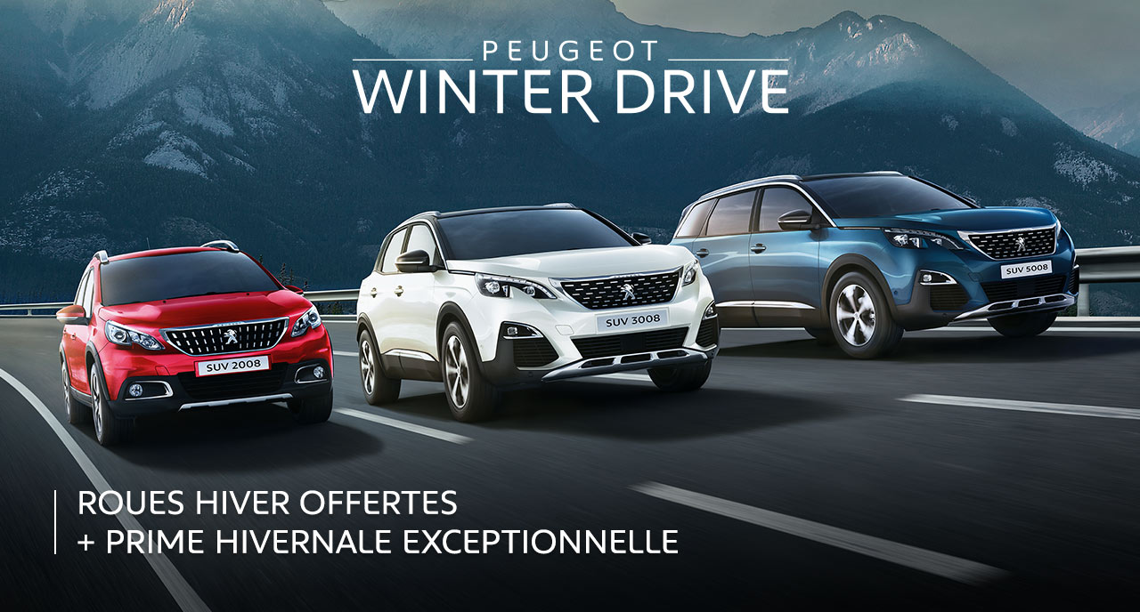 PEUGEOT WINTER DRIVE. ROUES HIVER OFFERTES + PRIME HIVERNALE EXCEPTIONNELLE