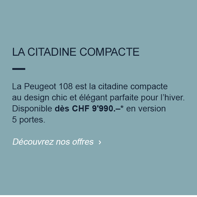  LA CITADINE COMPACTE. Découvrez nos offres
