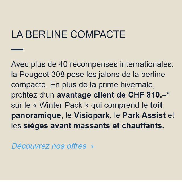 LA BERLINE COMPACTE. Découvrez nos offres